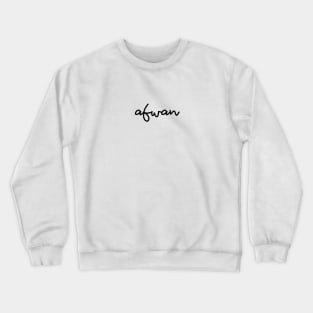 afwan - black Crewneck Sweatshirt